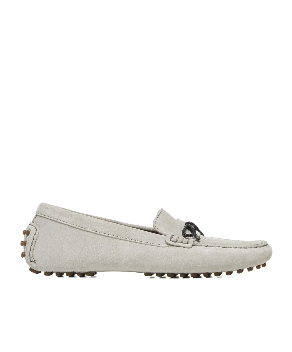 Brunello Cucinelli Almond-Toe Slip-On Loafers
