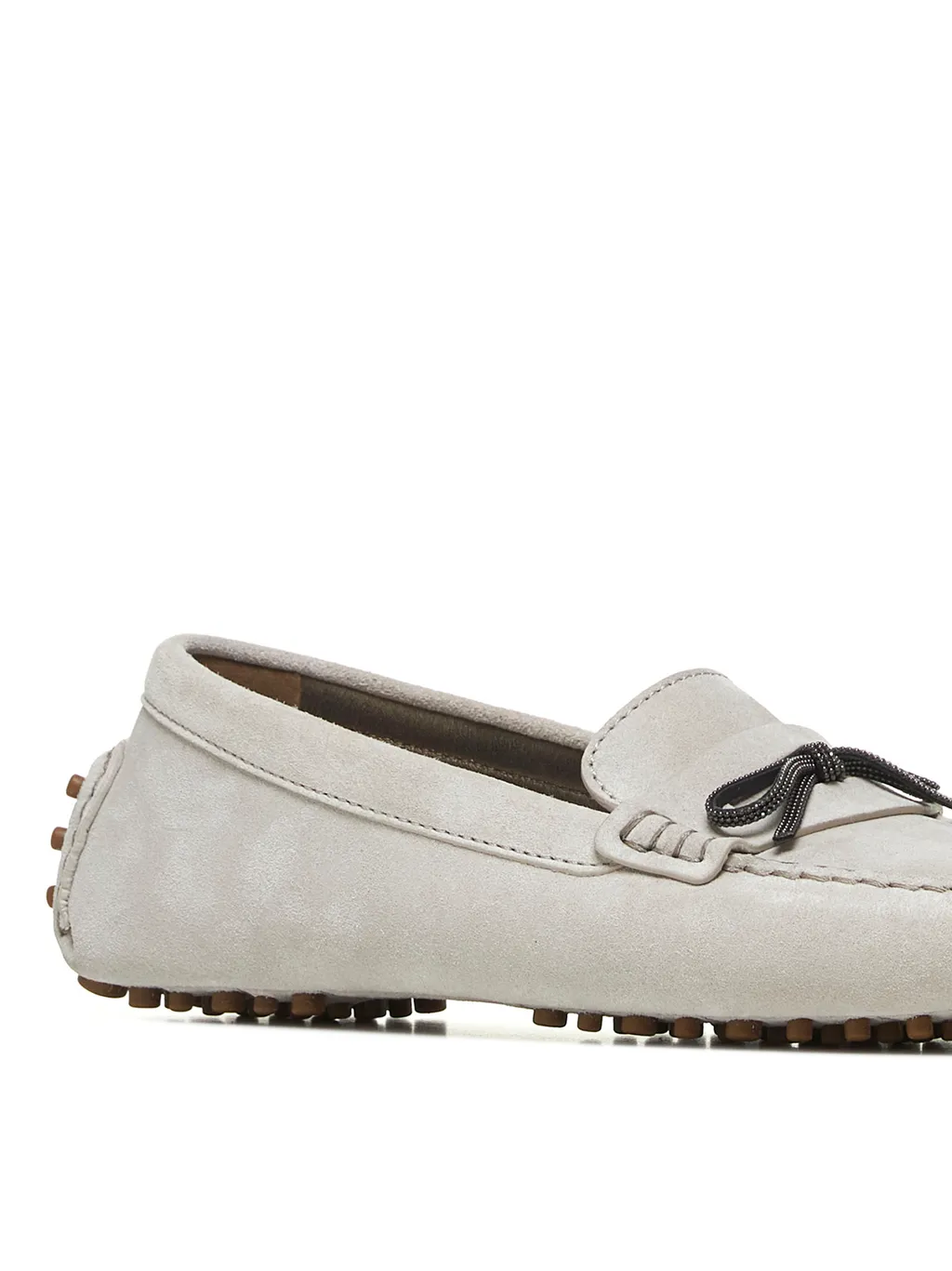 Brunello Cucinelli Almond-Toe Slip-On Loafers