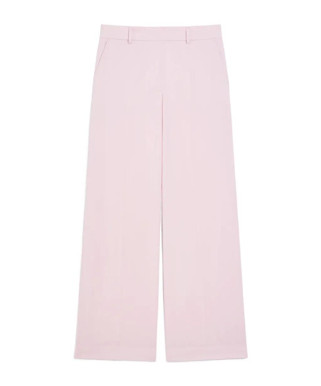 Wool Canvas Palazzo Trousers