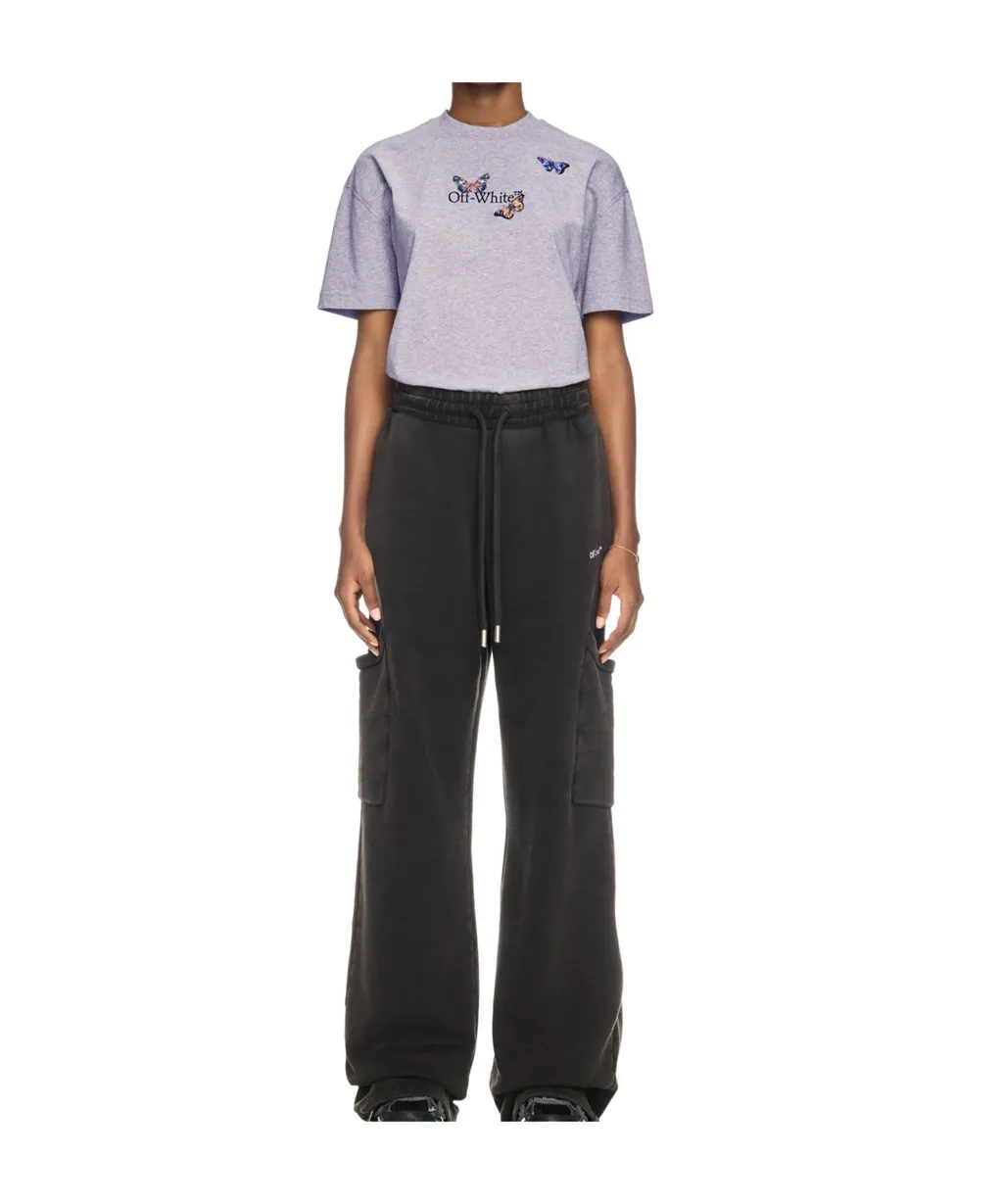 Off-White Bookish Butterfly Straight Hem Crewneck T-Shirt