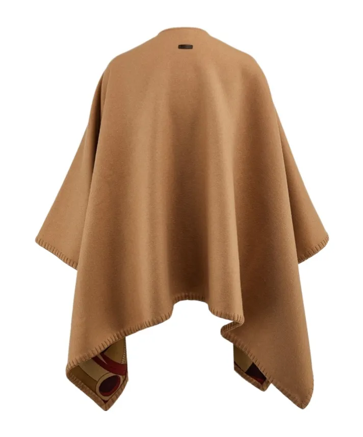 Ferragamo Nadir Print Reversible Cape