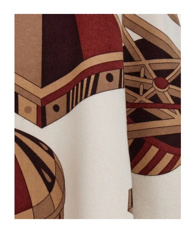 Ferragamo Nadir Print Reversible Cape