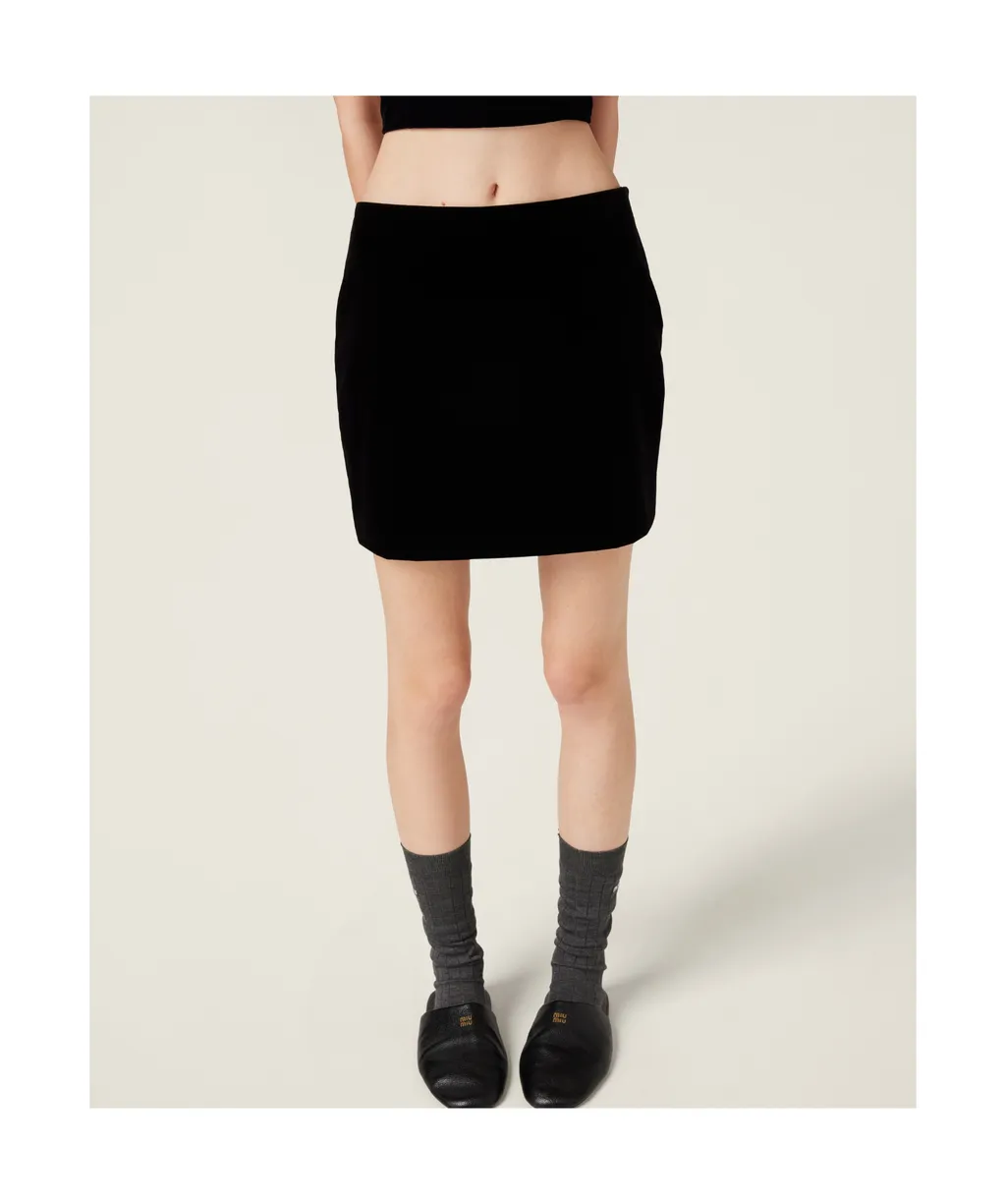 Miu Miu Zip-Up Mini Skirt