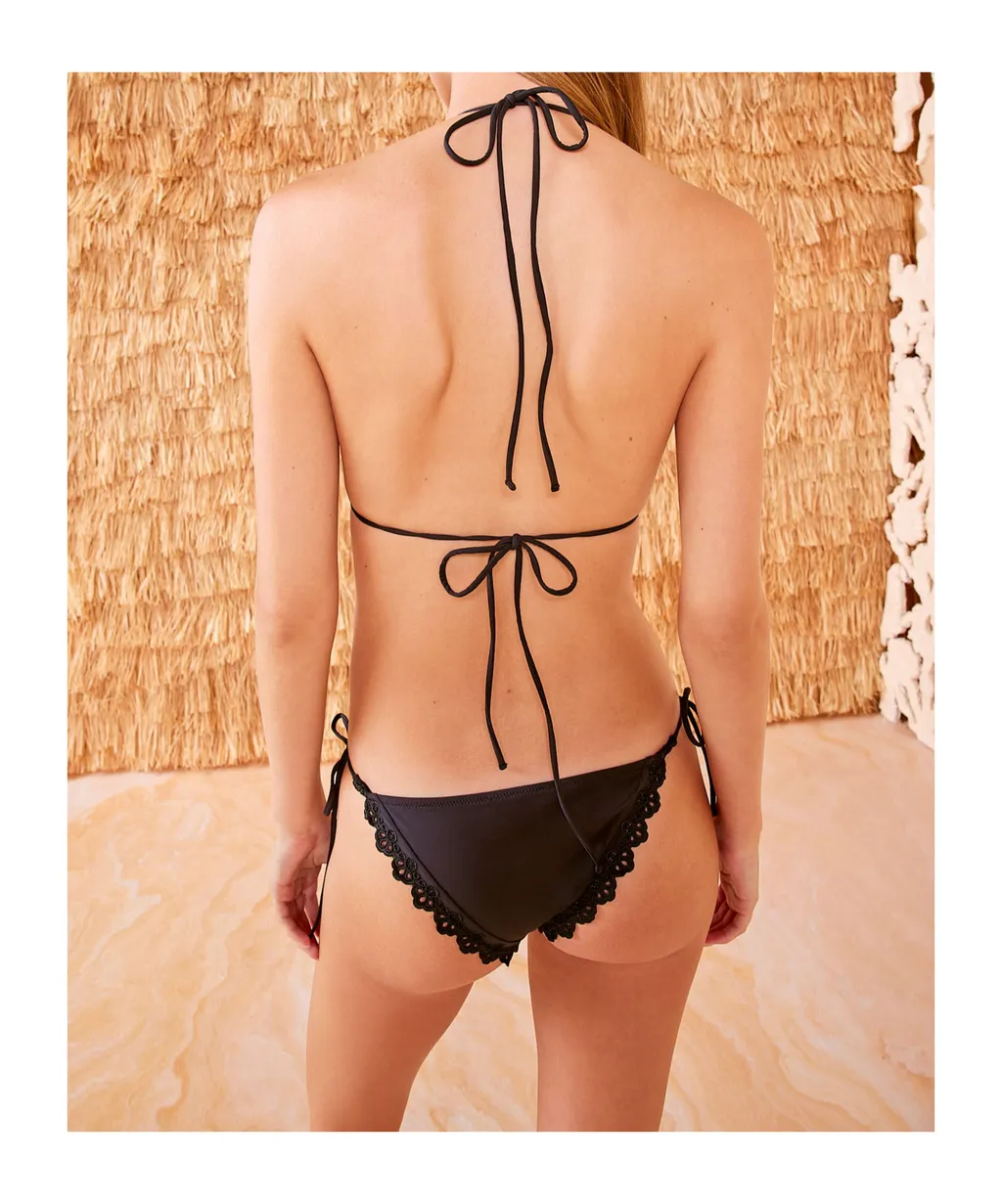 Lace-Trim Bikini Top