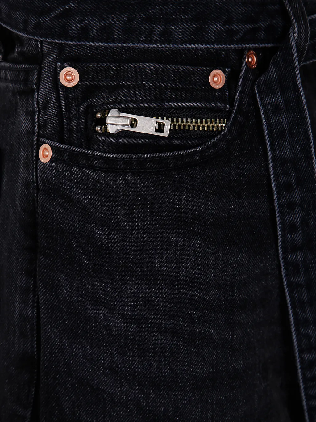 Belted Straight Jeans