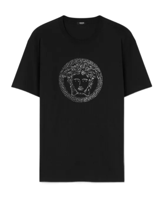 Versace Logo-Embellished Crewneck T-Shirt