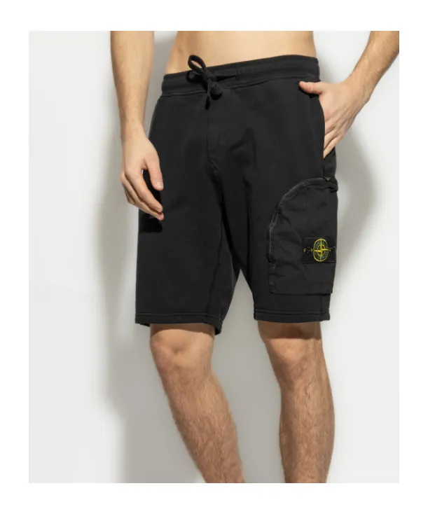 Stone Island Logo-Patch Drawstring Shorts