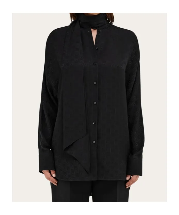 Ferragamo Sash Collar Blouse