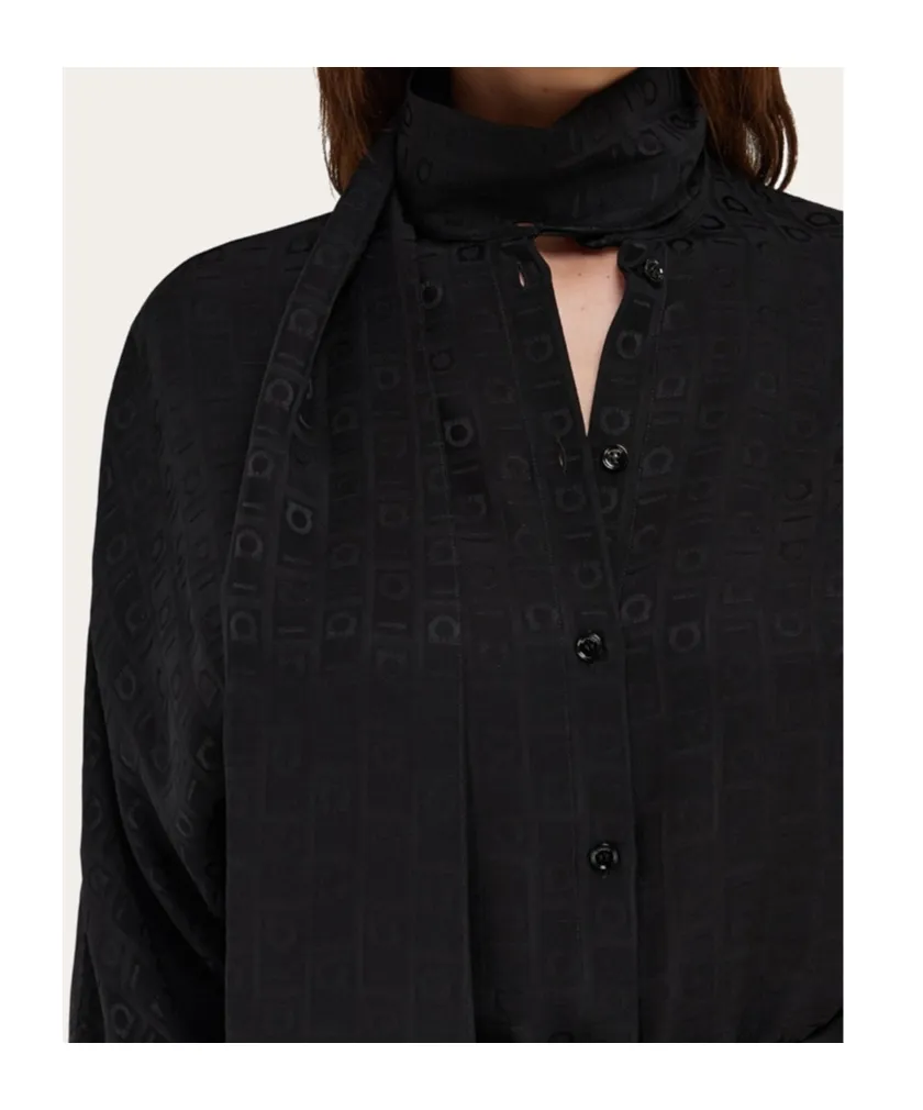 Ferragamo Sash Collar Blouse