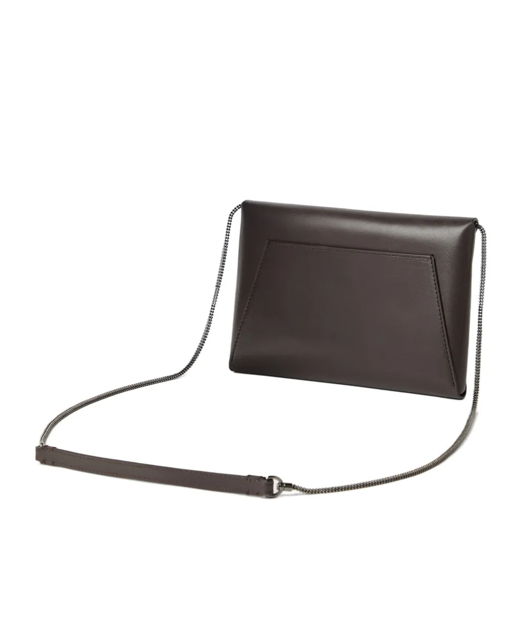 Brunello Cucinelli Duo Foldover Top Clutch Bag