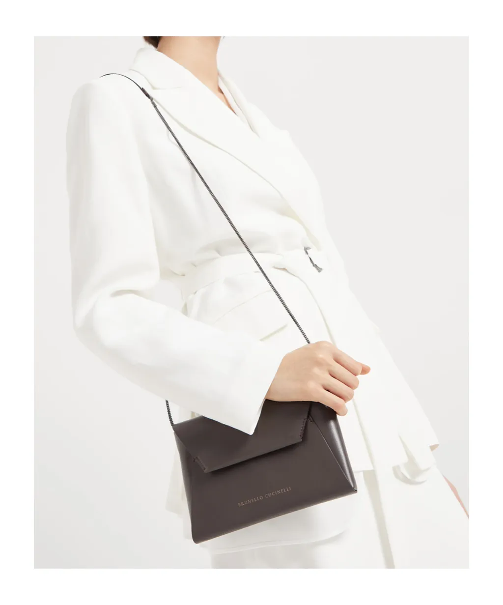 Brunello Cucinelli Duo Foldover Top Clutch Bag