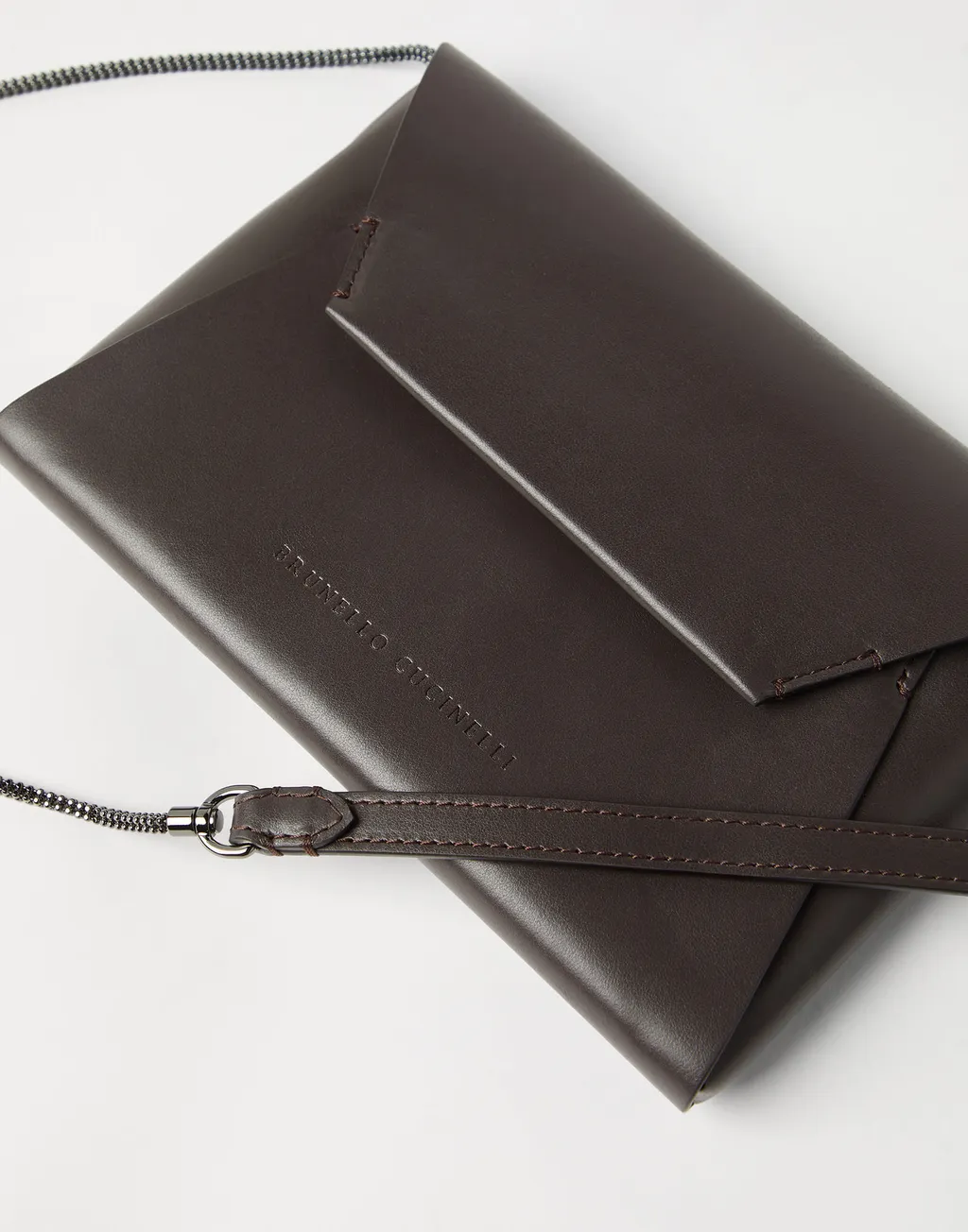 Brunello Cucinelli Duo Foldover Top Clutch Bag