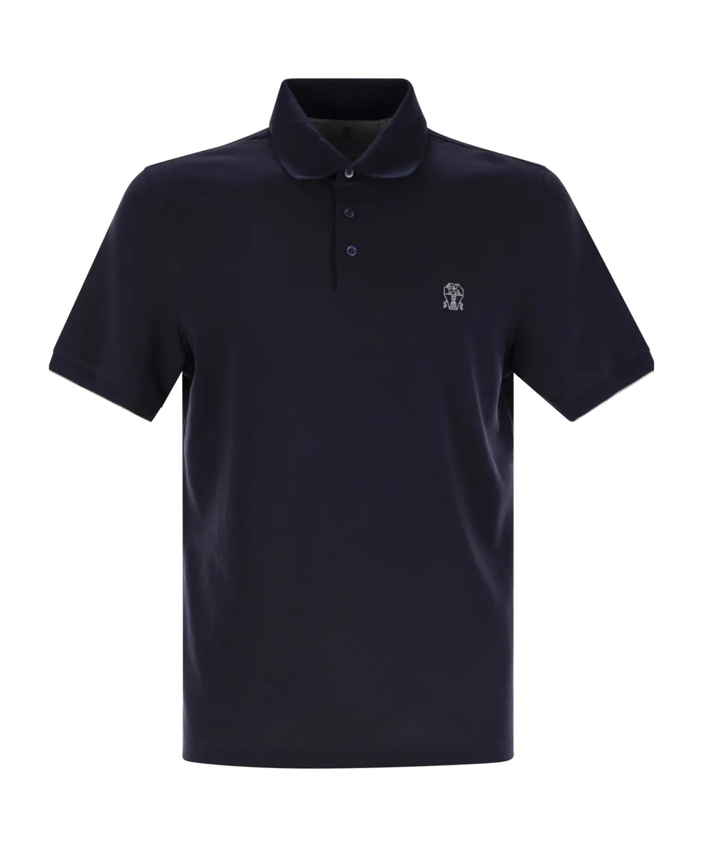 Brunello Cucinelli Logo Detailed Short-Sleeved Polo Shirt