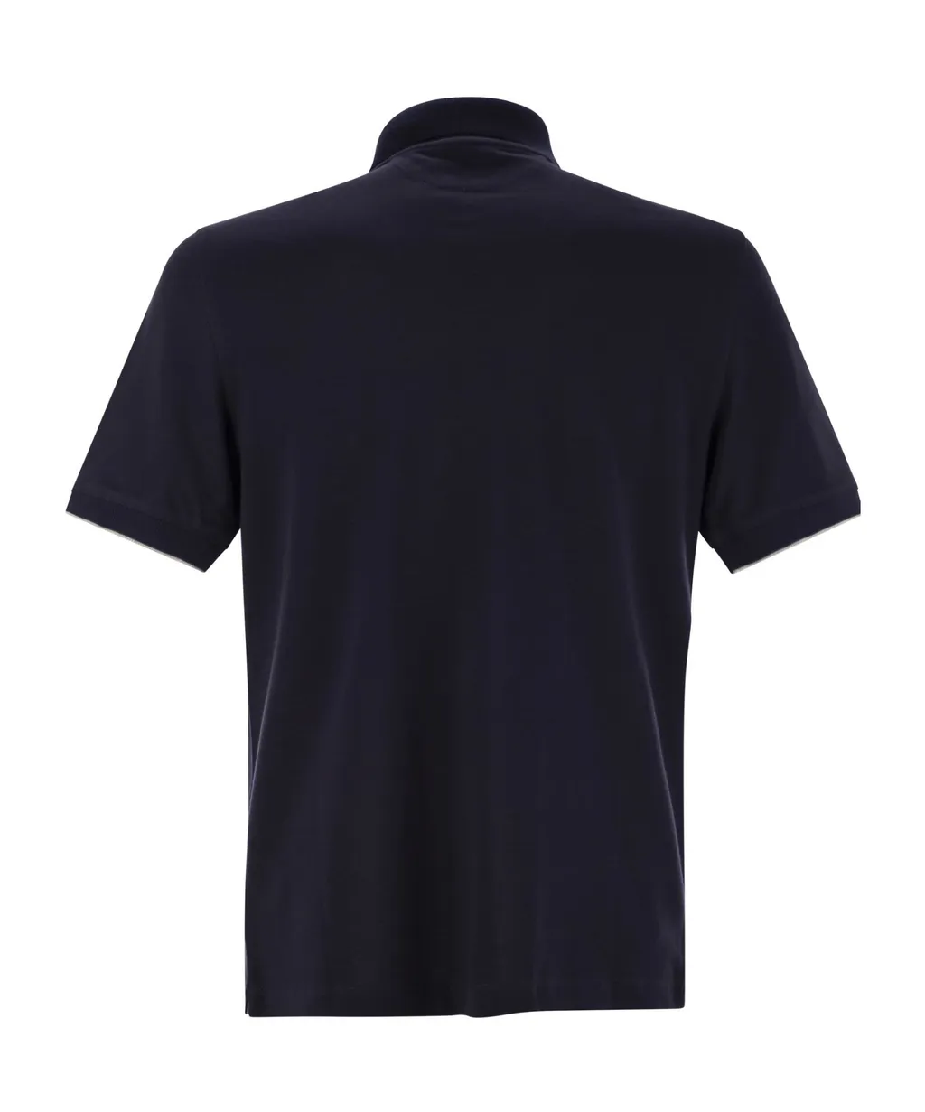 Brunello Cucinelli Logo Detailed Short-Sleeved Polo Shirt