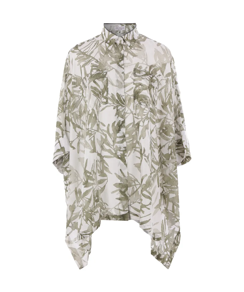 Brunello Cucinelli Graphic Printed Buttoned Shirt