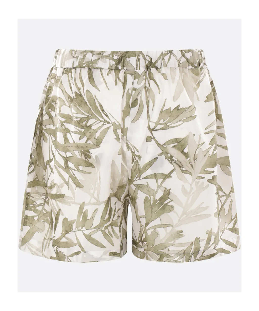 Brunello Cucinelli Herbarium Printed Shorts