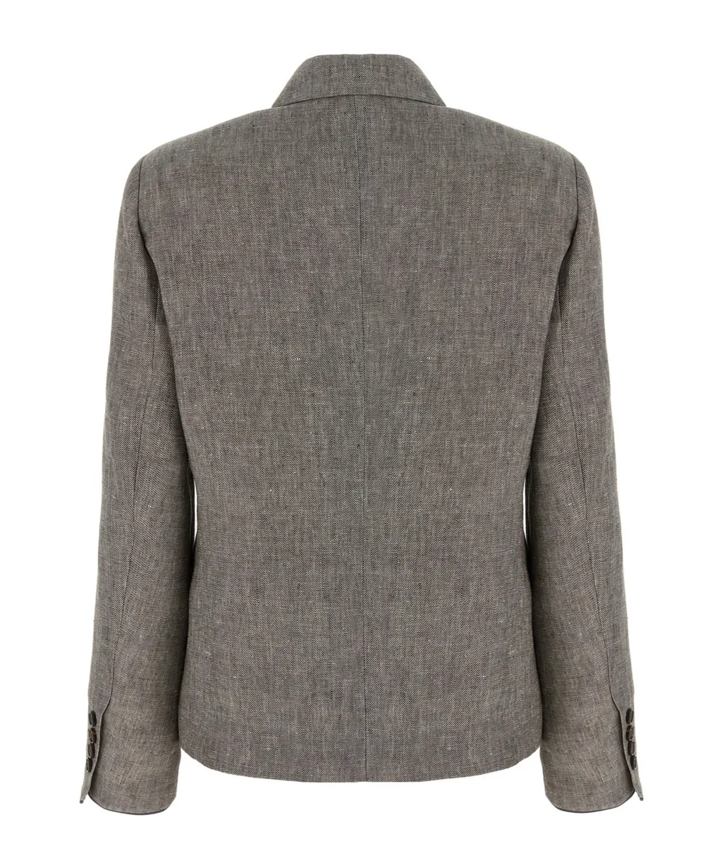 Brunello Cucinelli Double-Breasted Twill Blazer