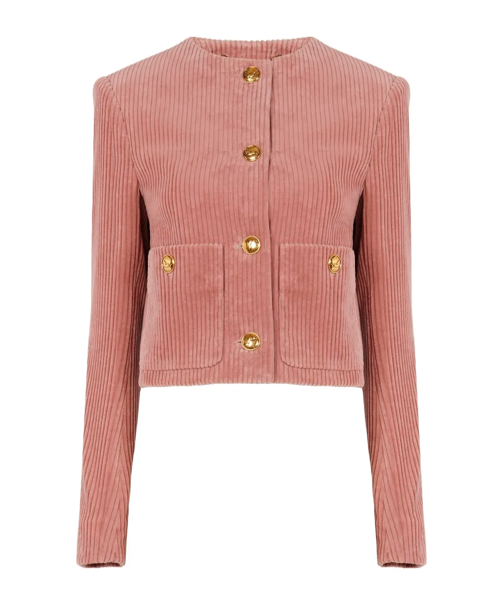 Velvet Cropped Jacket