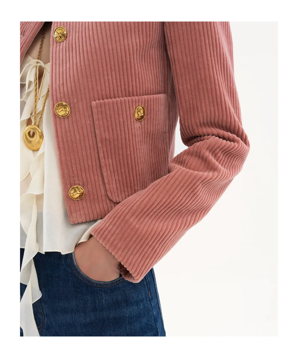 Velvet Cropped Jacket
