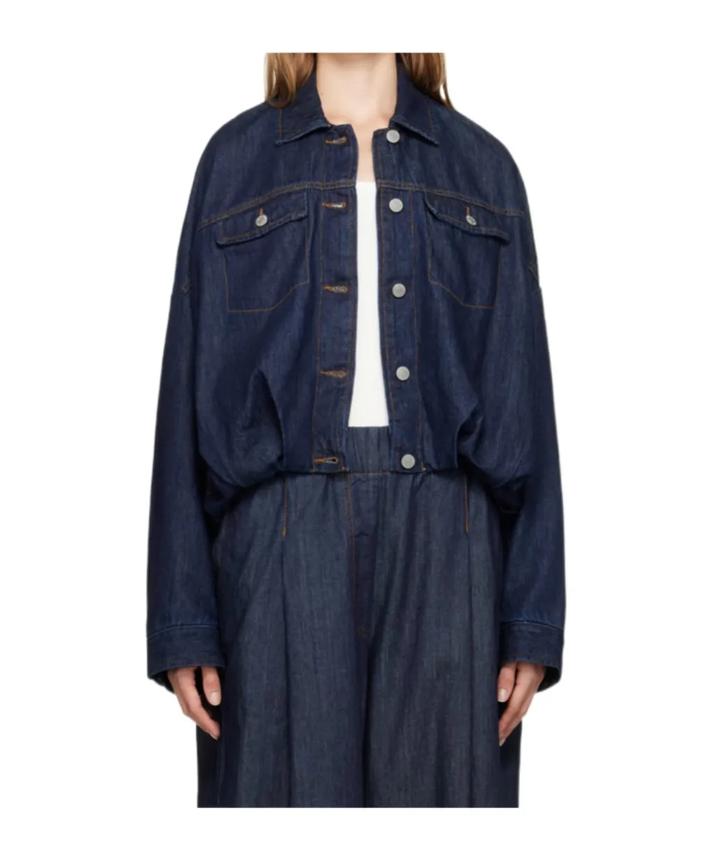 Long-Sleeved Denim Coat