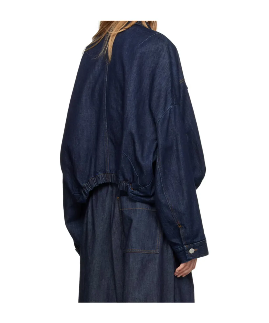 Long-Sleeved Denim Coat