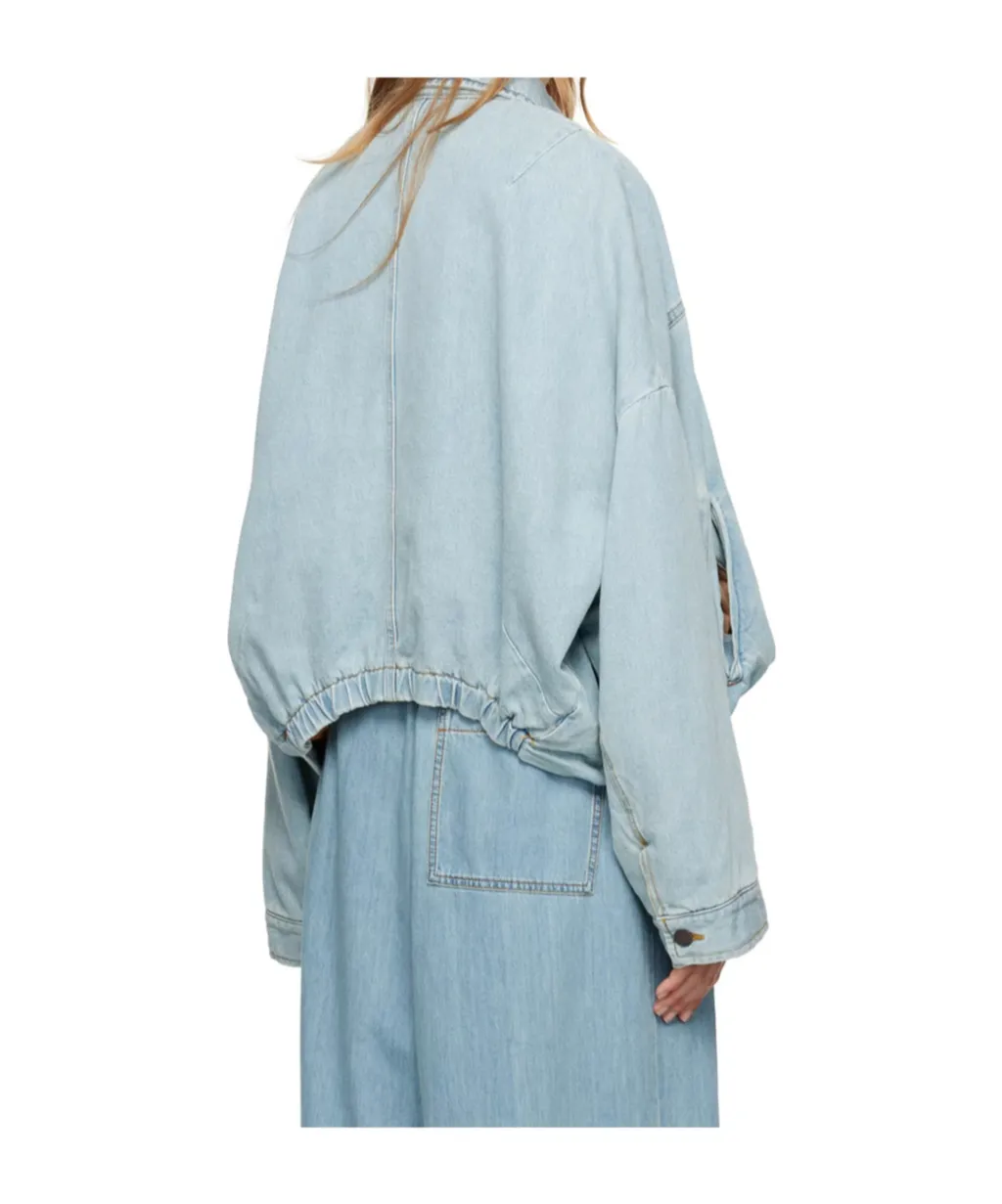 Long-Sleeved Denim Coat