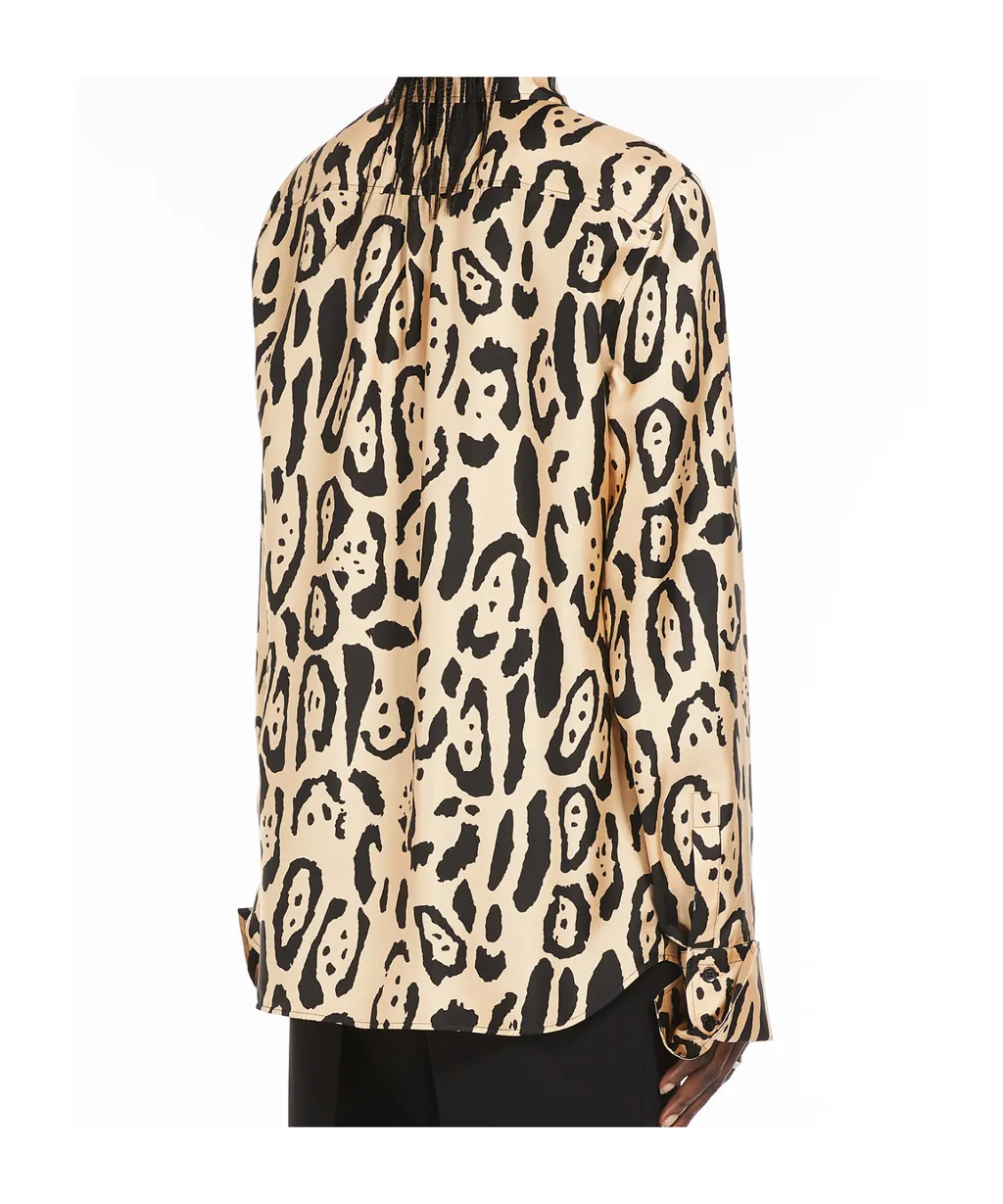 Sportmax Armony Animal Patterned Long-Sleeved Shirt
