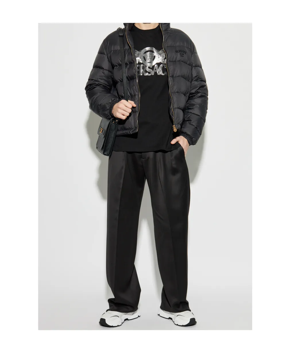 Versace Quilted Zipped Puffer Jacket
