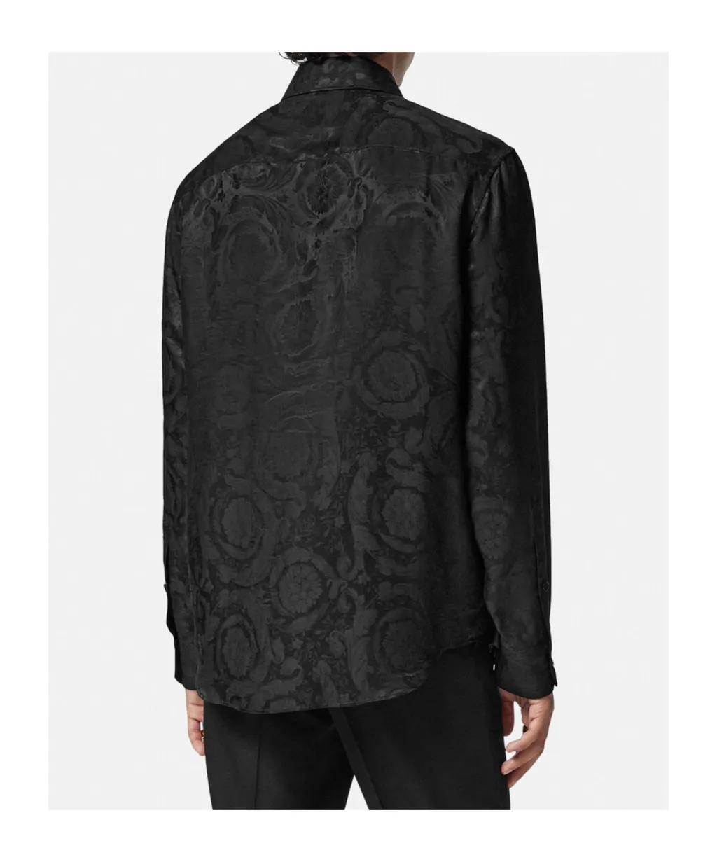 Versace Barocco-Jacquard Button-Up Shirt