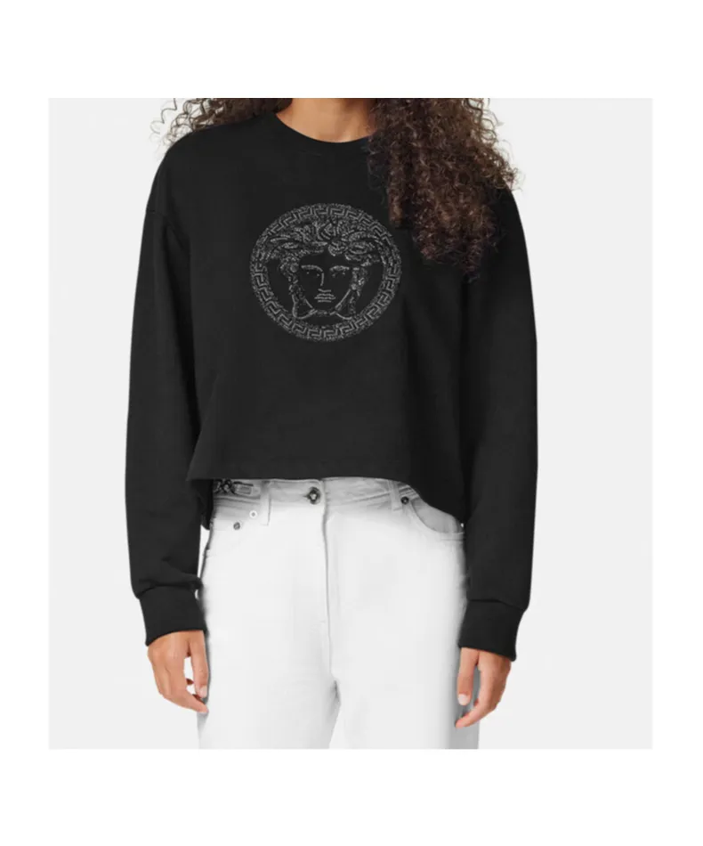 Versace Embellished Round-Neck Sweatshirt