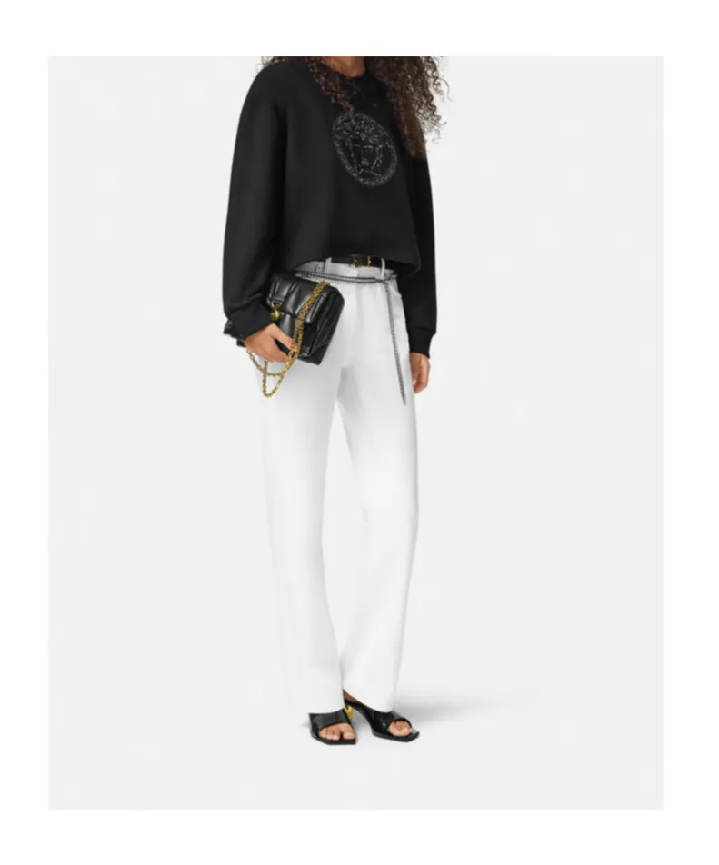 Versace Embellished Round-Neck Sweatshirt