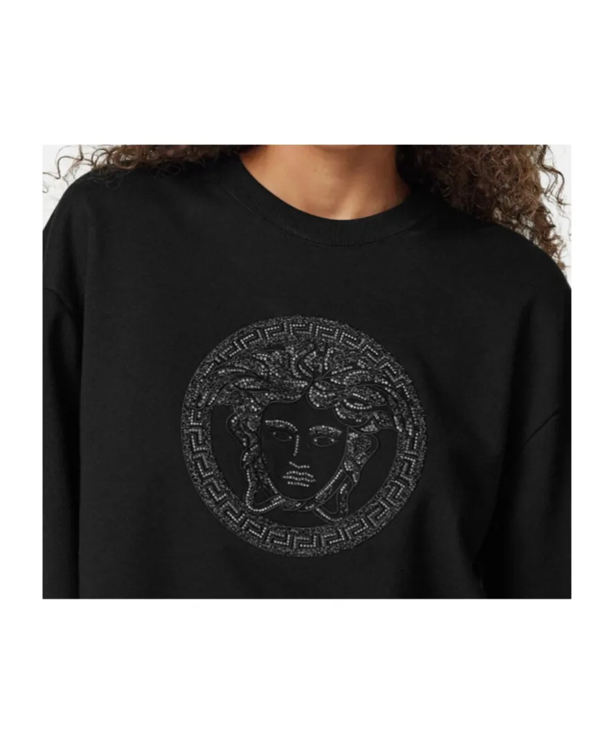 Versace Embellished Round-Neck Sweatshirt
