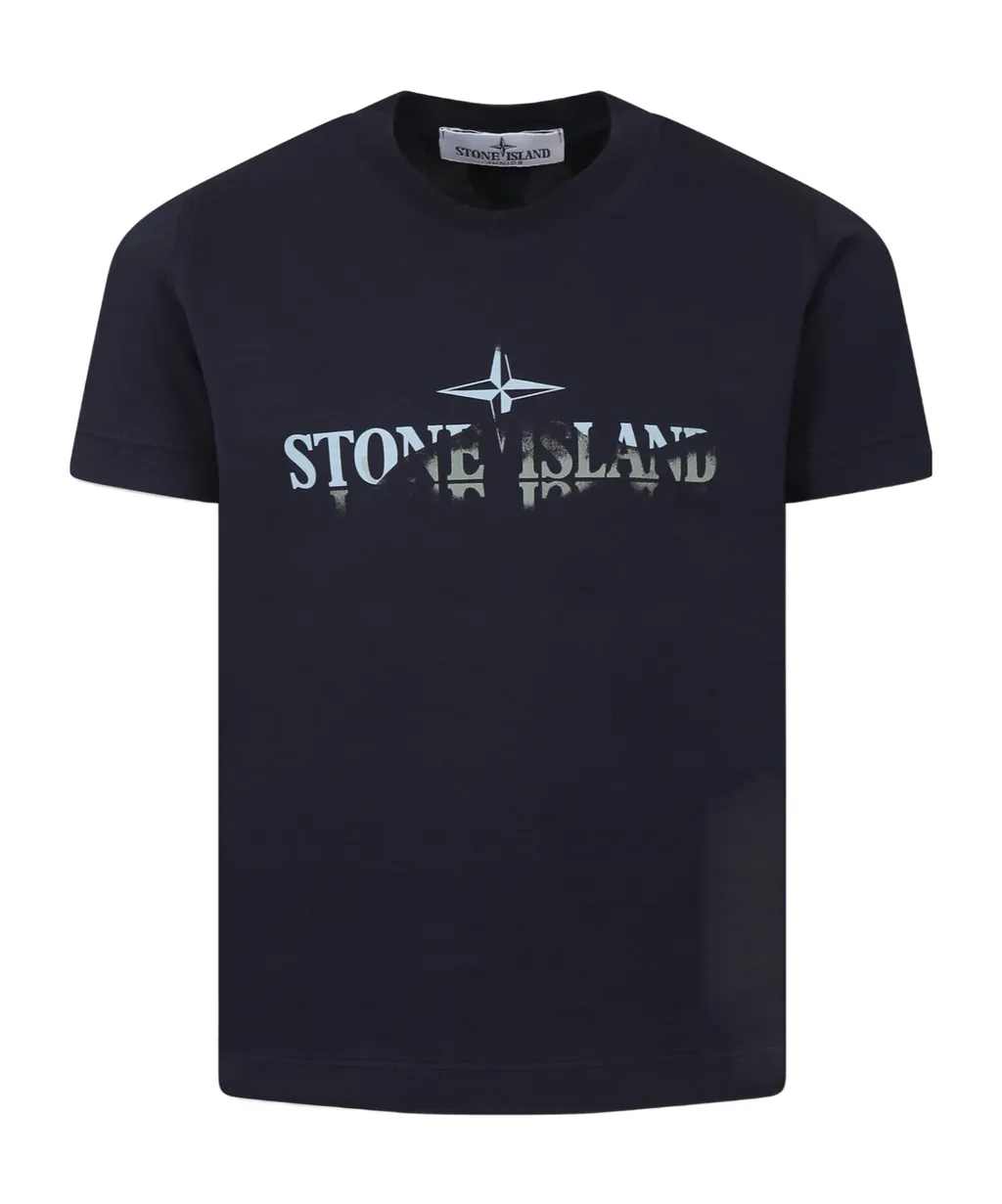 Stone Island Junior Logo Printed Crewneck T-Shirt