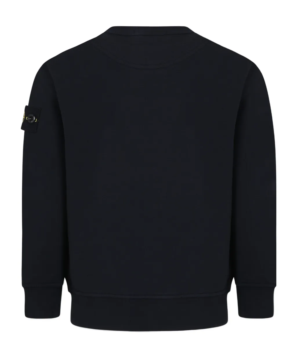 Stone Island Junior Logo-Patch Crewneck Sweatshirt