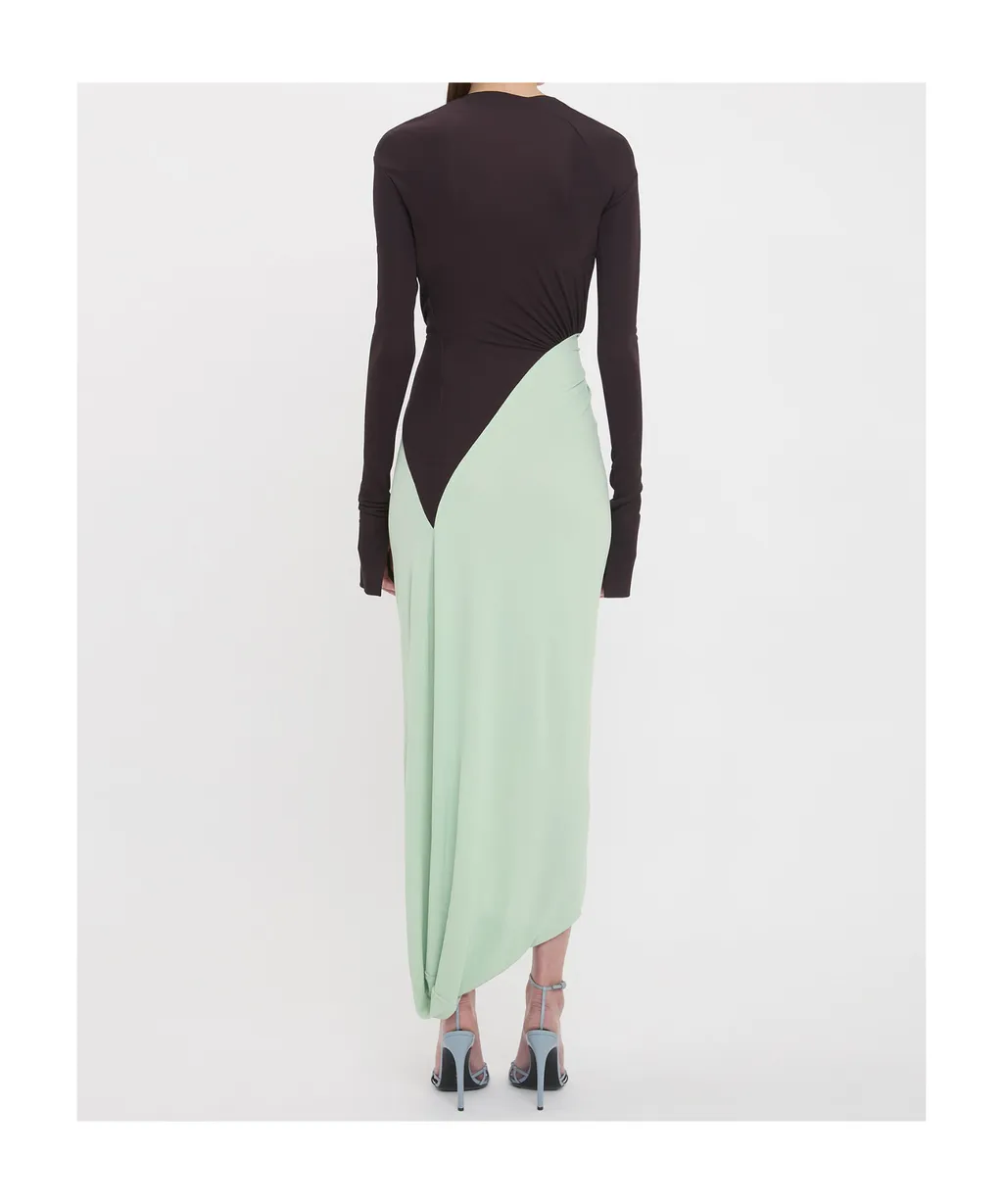 Long-Sleeved Knot Dress