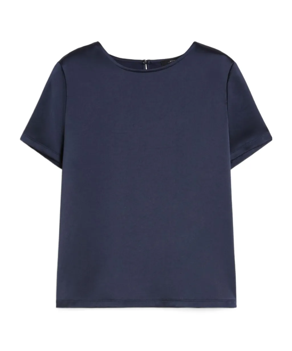 Satin And Jersey T-Shirt