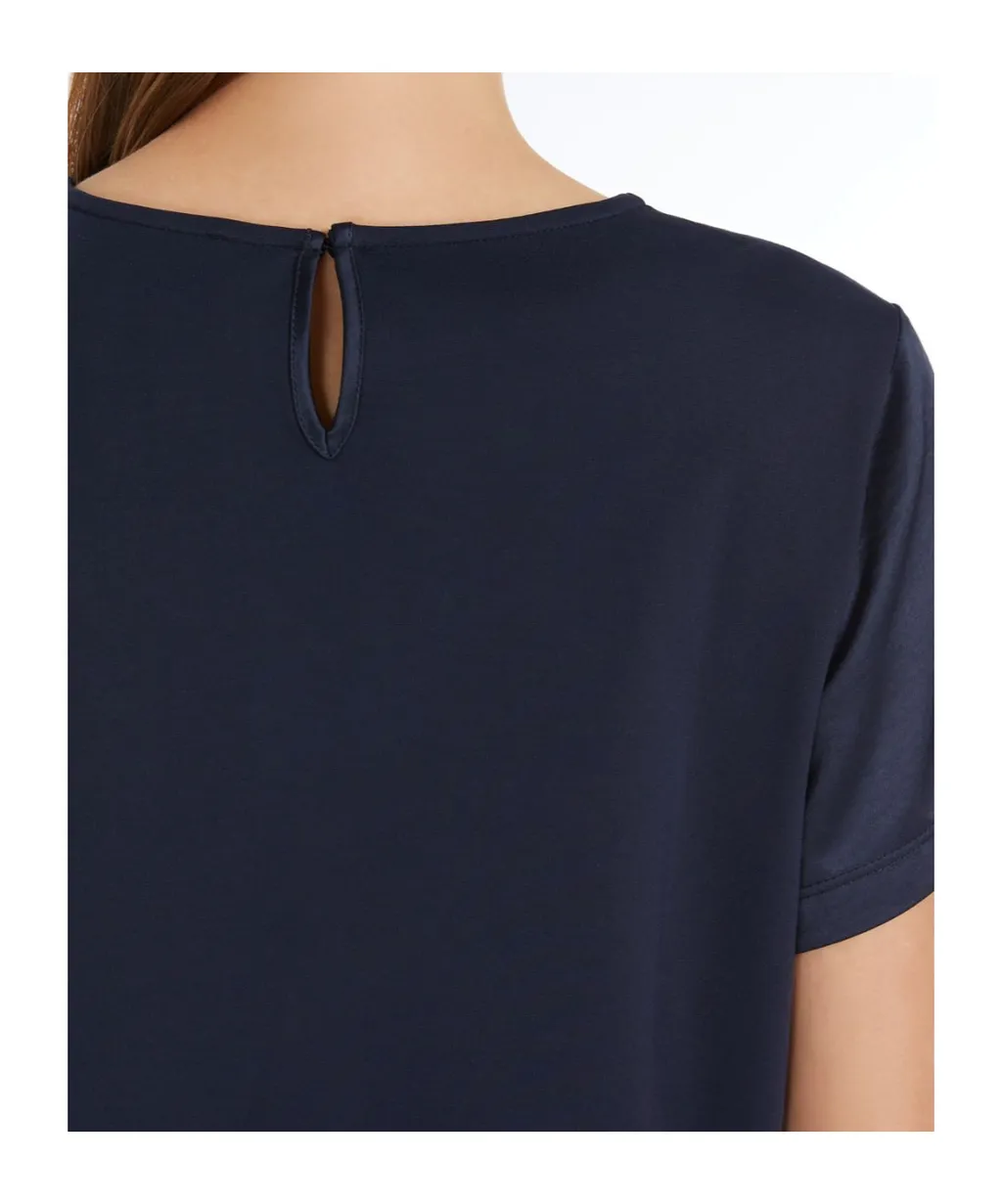 Satin And Jersey T-Shirt