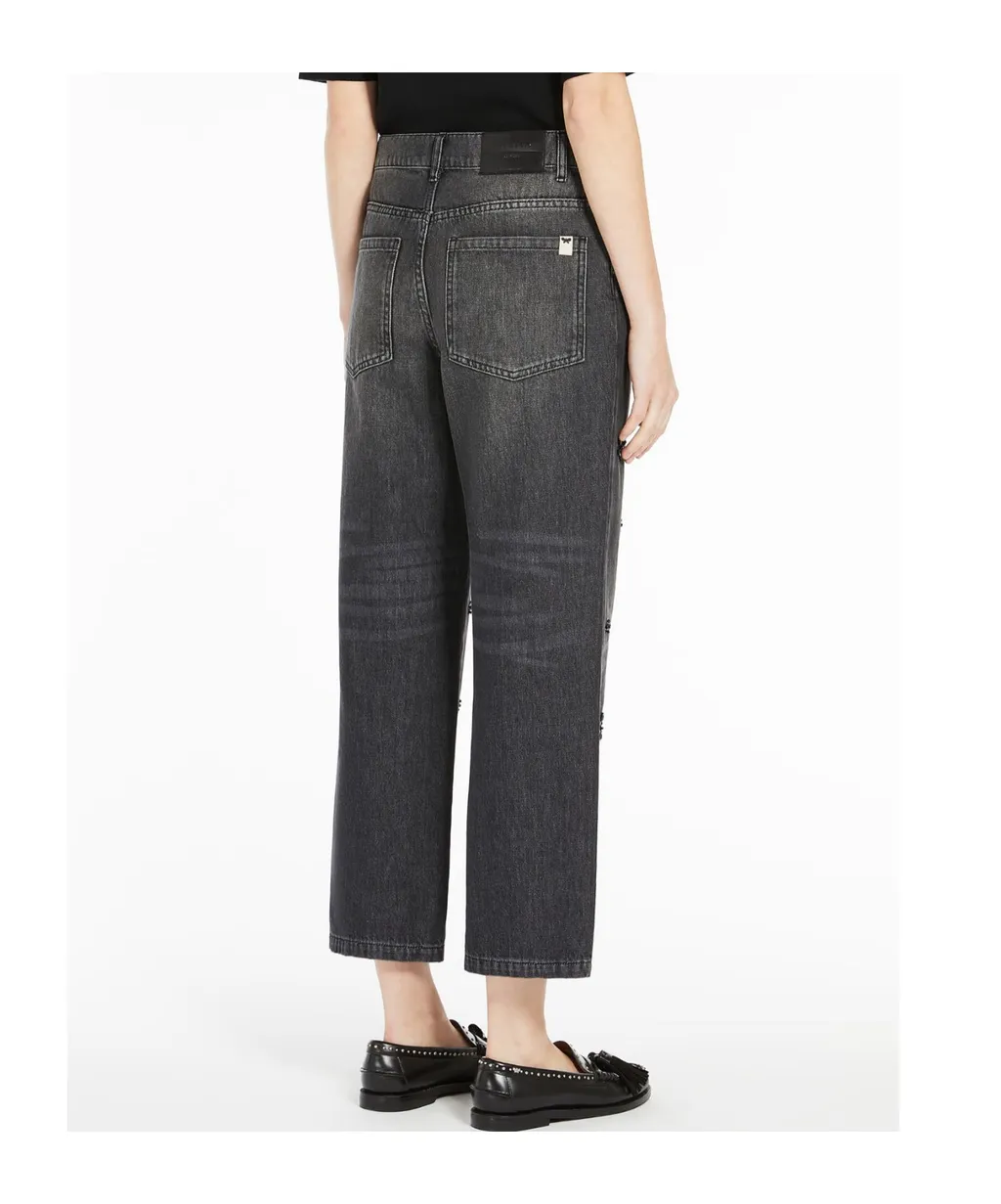 Sequinned Denim Jeans