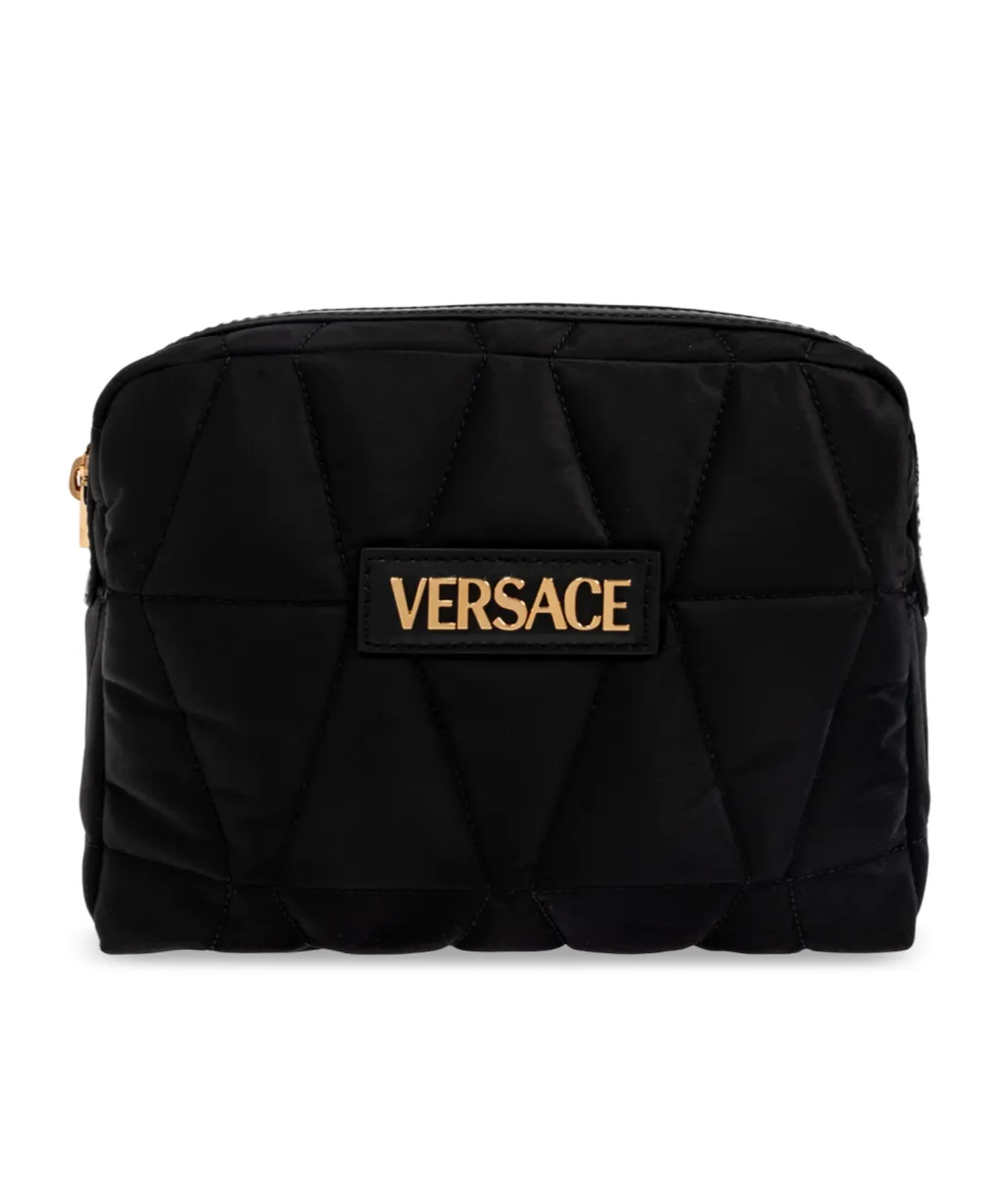 Versace Logo Plaque Zipped Belt Bag
