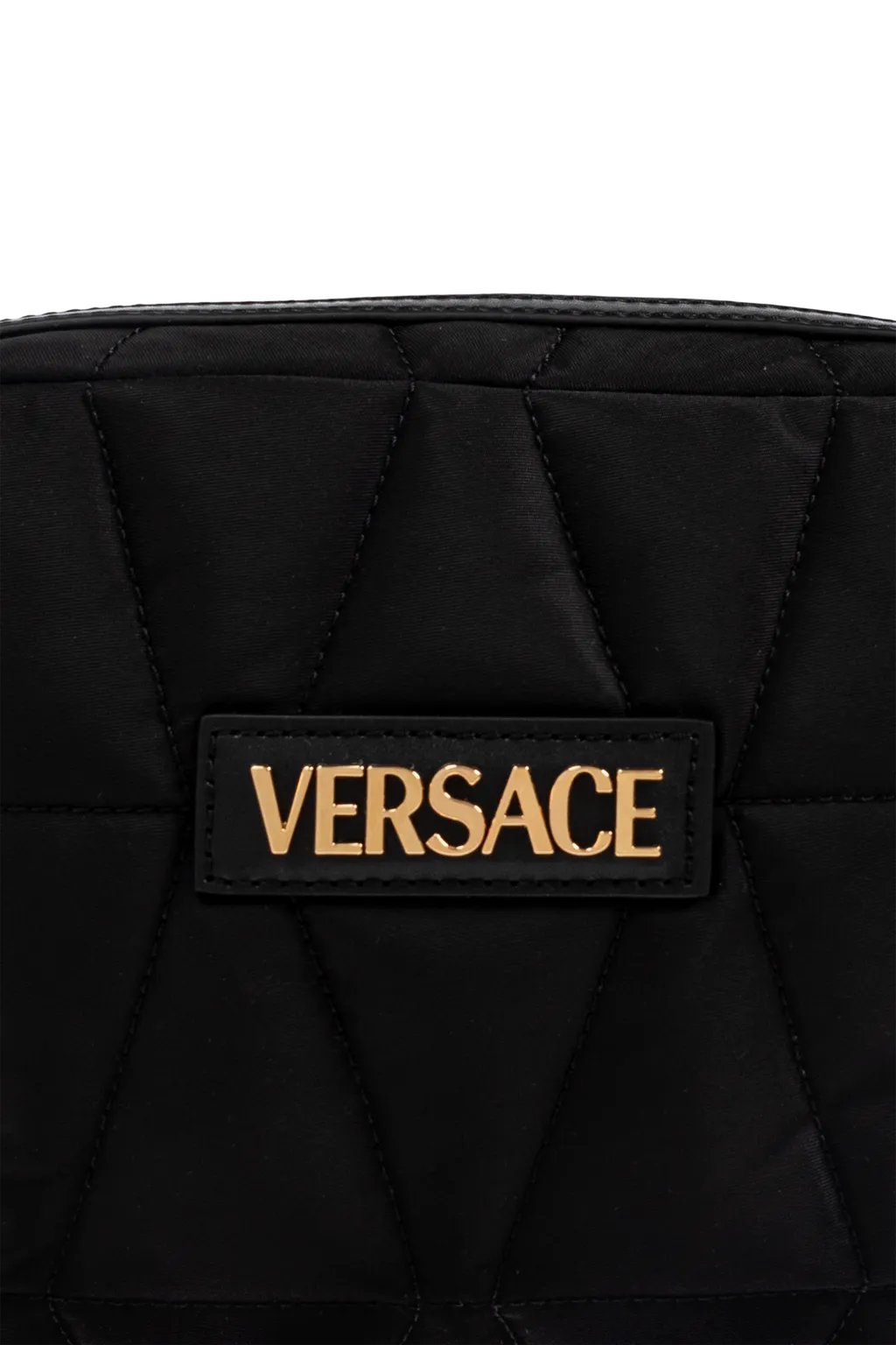 Versace Logo Plaque Zipped Belt Bag
