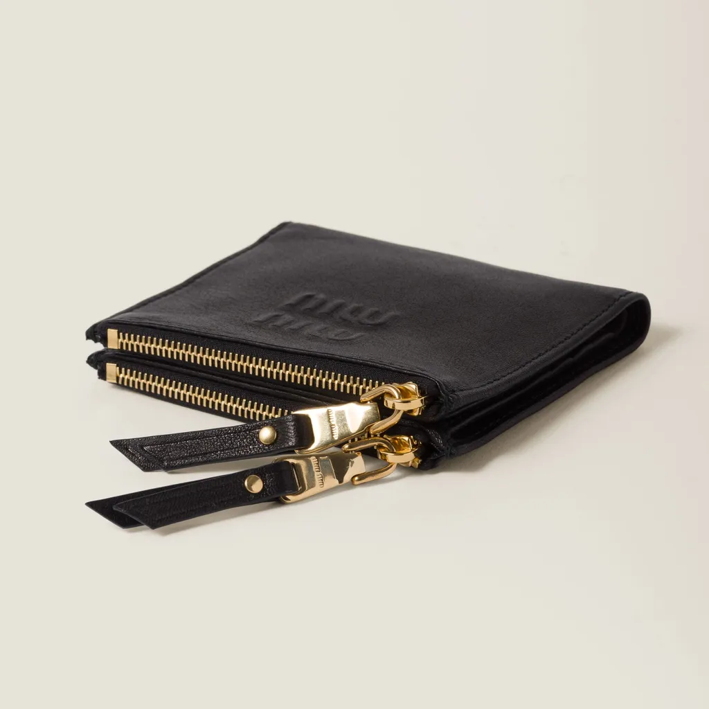Miu Miu Logo Embossed Zipped Wallet