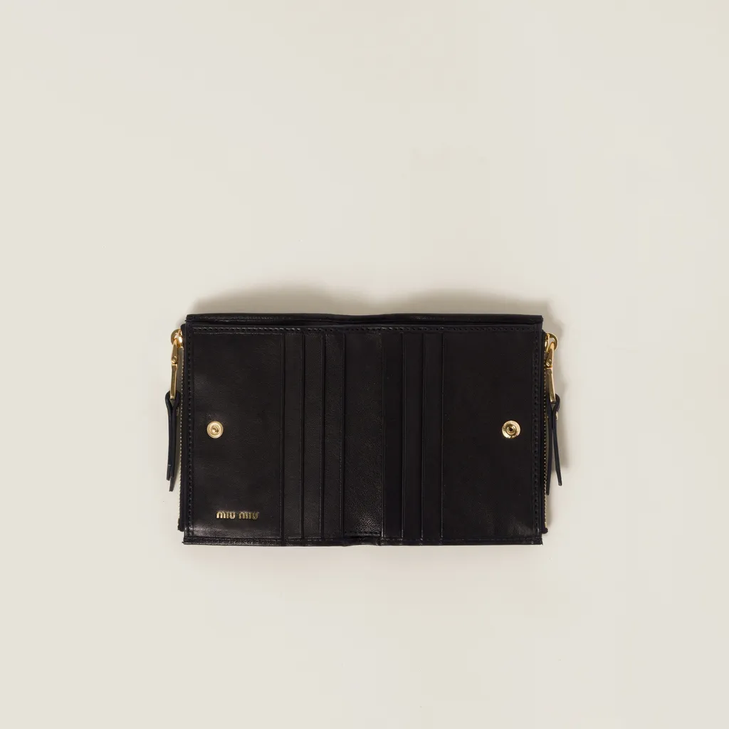 Miu Miu Logo Embossed Zipped Wallet