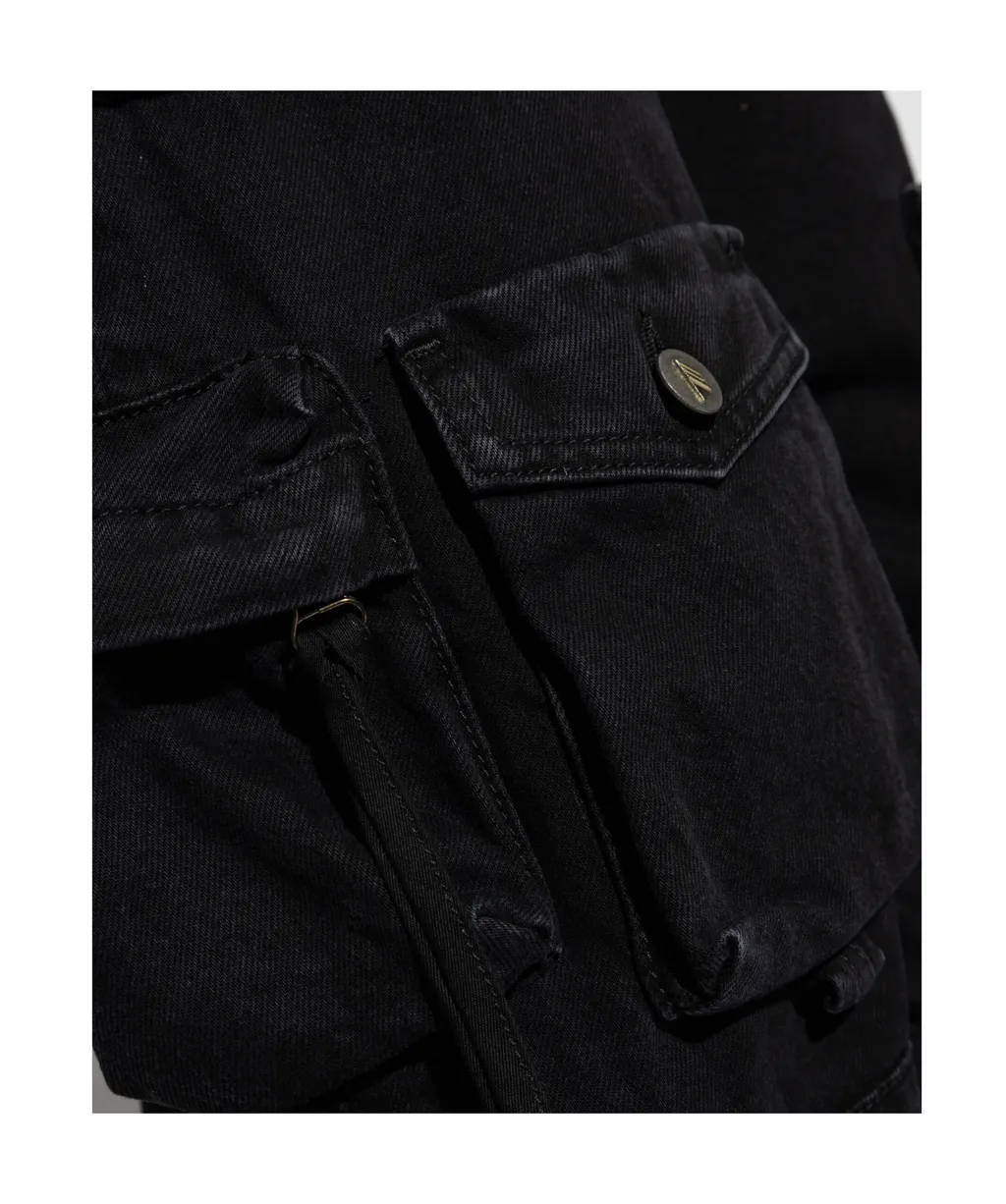 The Attico Logo Patch Cargo Jeans