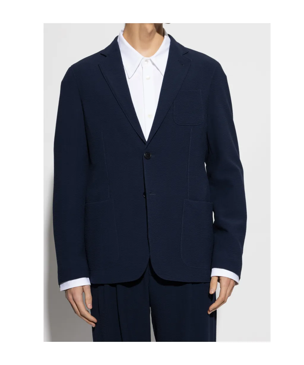 Giorgio Armani Single-Breasted Knitted Jacket