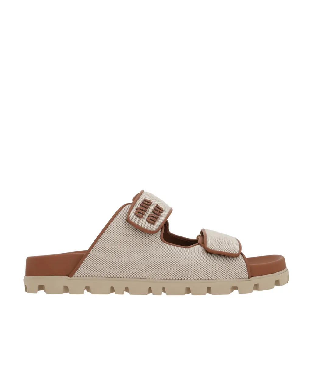 Miu Miu Two-Toned Slip-On Sandals
