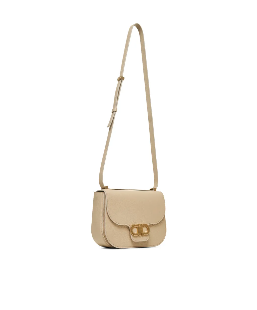 Double Gancini Cross Body Bag