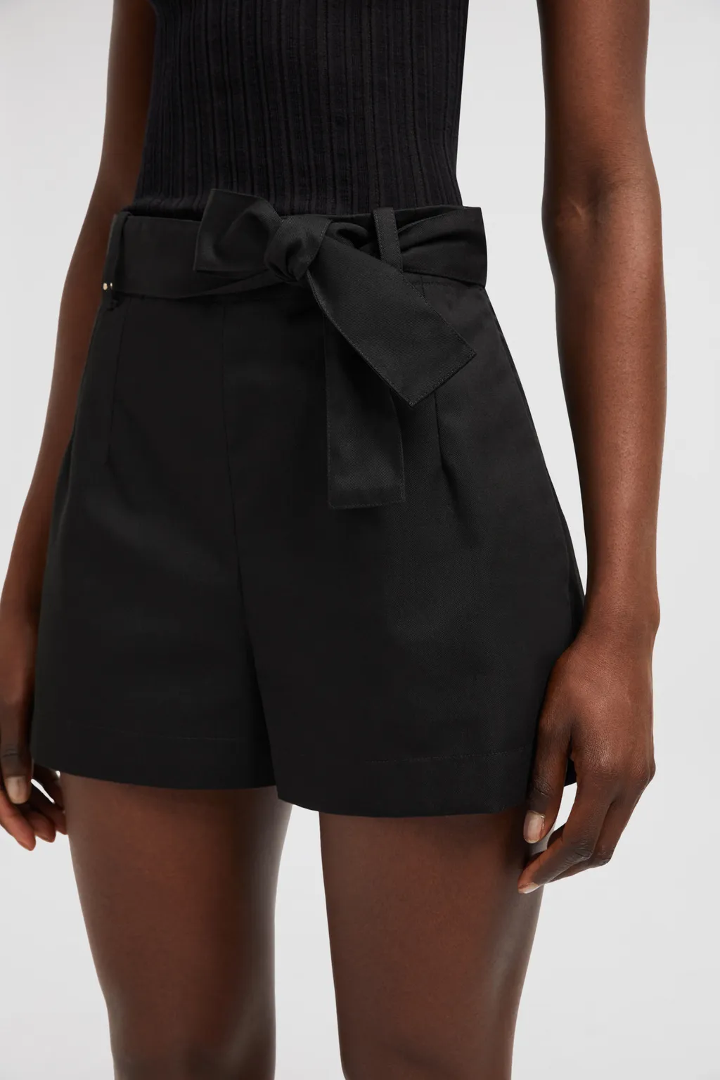 Moncler Pleat Detailed Belted Shorts