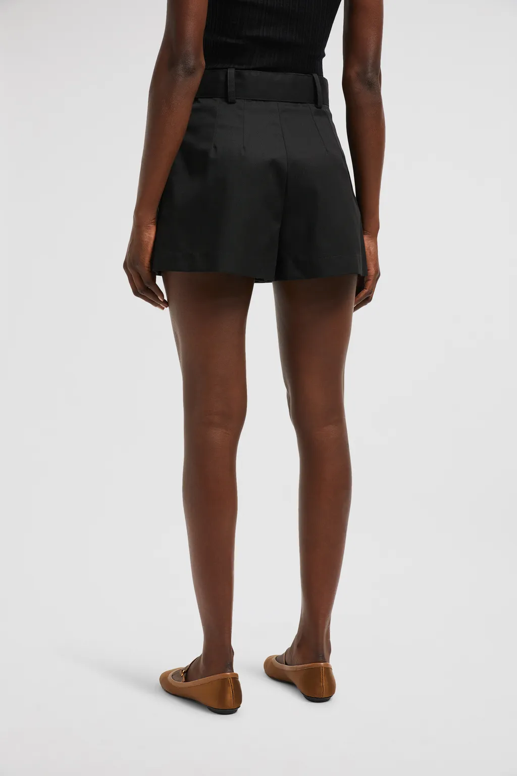 Moncler Pleat Detailed Belted Shorts
