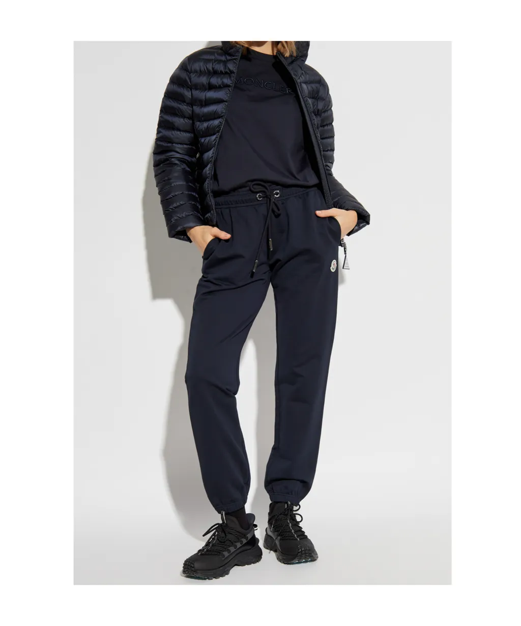 Moncler Logo Embroidered Crewneck T-Shirt