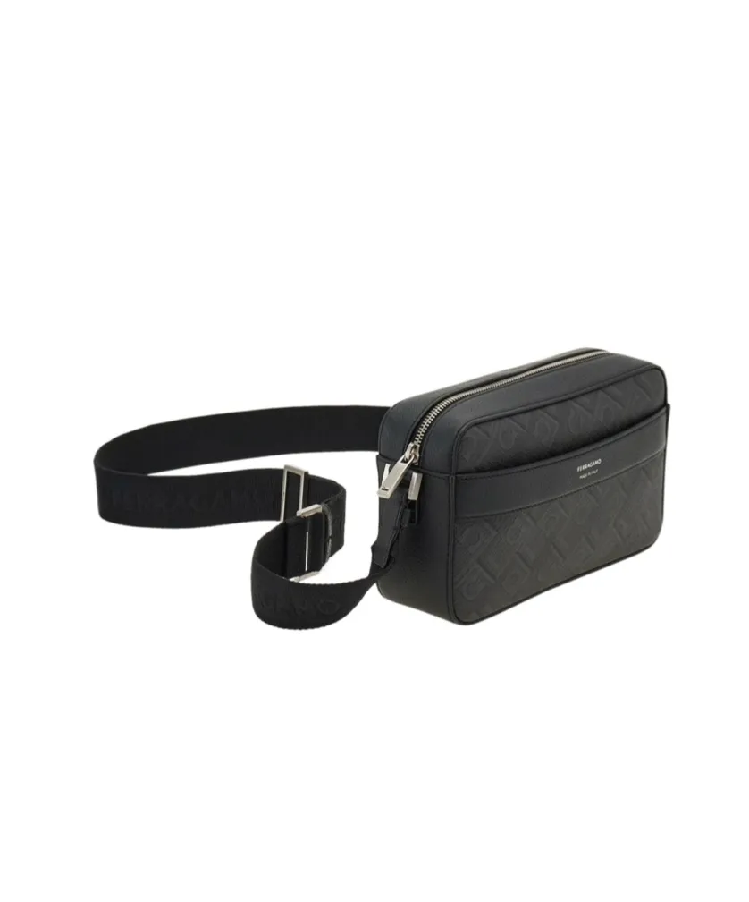Ferragamo Monogram Jacquard Zipped Crossbody Bag
